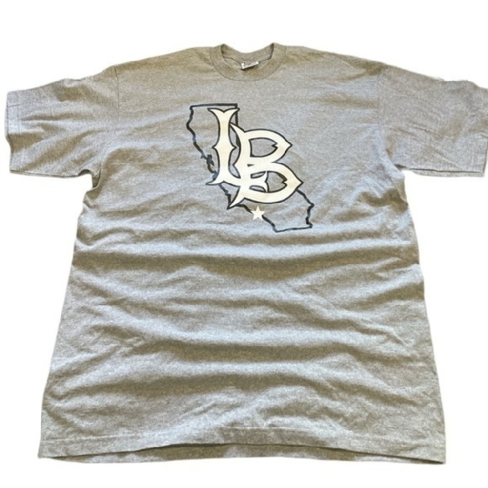 Pro 5 Heavy Weight Long Beach, CA Gray Graphic Shirt Size 3XL NWOT EUC #7411